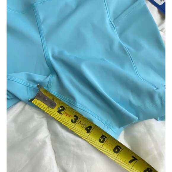 Brooks Women Size Medium Method 5” Short Tights Vivid Teal Wicking 4 Way Stretch - Picture 6 of 10